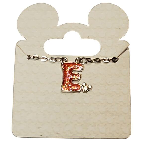 Disney Letter E Initial Necklace New - Picture 1 of 2